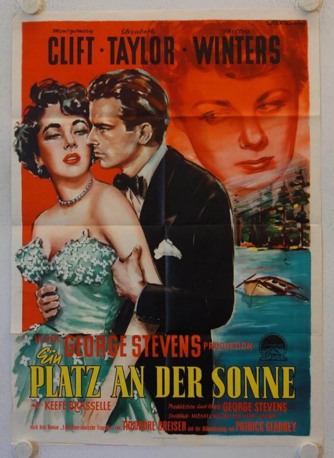 A Place in the Sun original release german movie poster